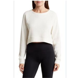 Z by Zella Women’s Crop Shirt sz M Ribbed NEW # D873